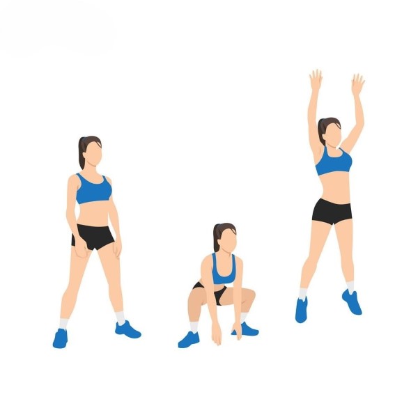 Bài tập giảm mỡ đùi Frog jumps