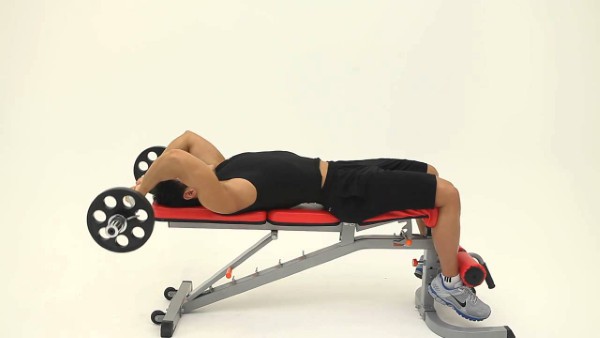Lying Triceps Extension (Nằm gập tay sau)