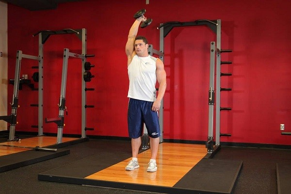 One-Arm Overhead Extension (Đẩy tạ đơn một tay sau đầu)